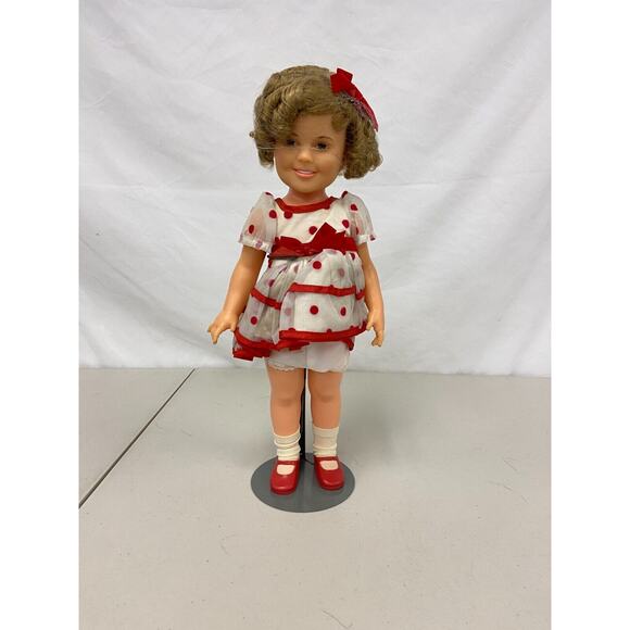 Toddler Shirley Temple Red Polka Dot Dress Ideal Toys Vintage